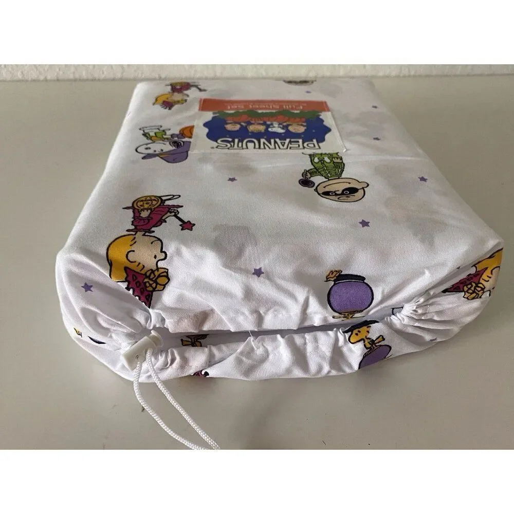 Peanuts Snoopy Charlie Brown Halloween Costumes FULL‎ Size Sheet Set NEW